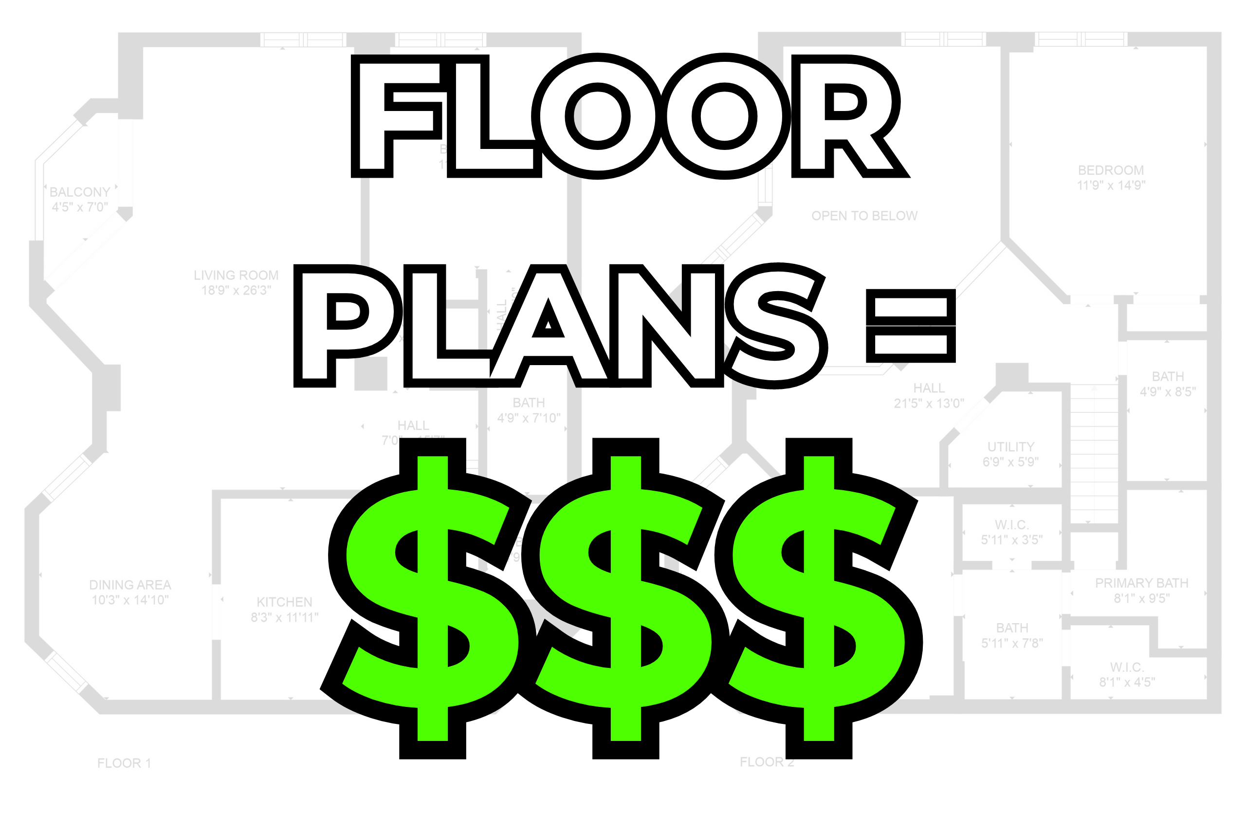 photo of floor plan showing that including a floor plan when selling a home will get you more money.